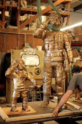 making of the statue